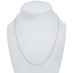 Estate Indonesia ATI Sterling Silver 925 1.2mm 925 Chain Link Necklace 18"